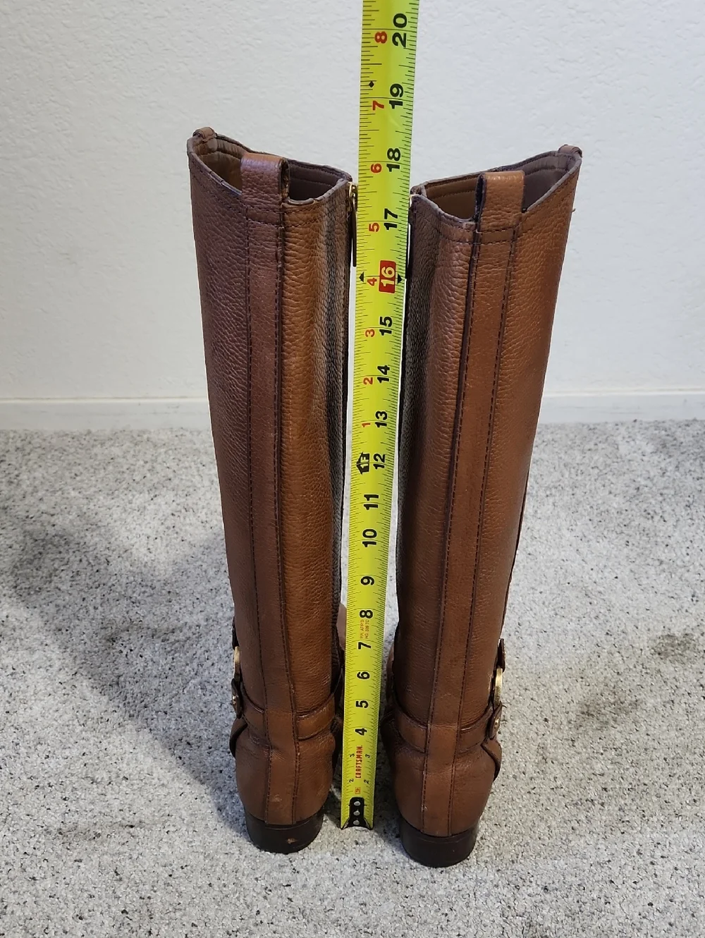 Tory Burch Amanda Riding Boots in Almond Size 7.5